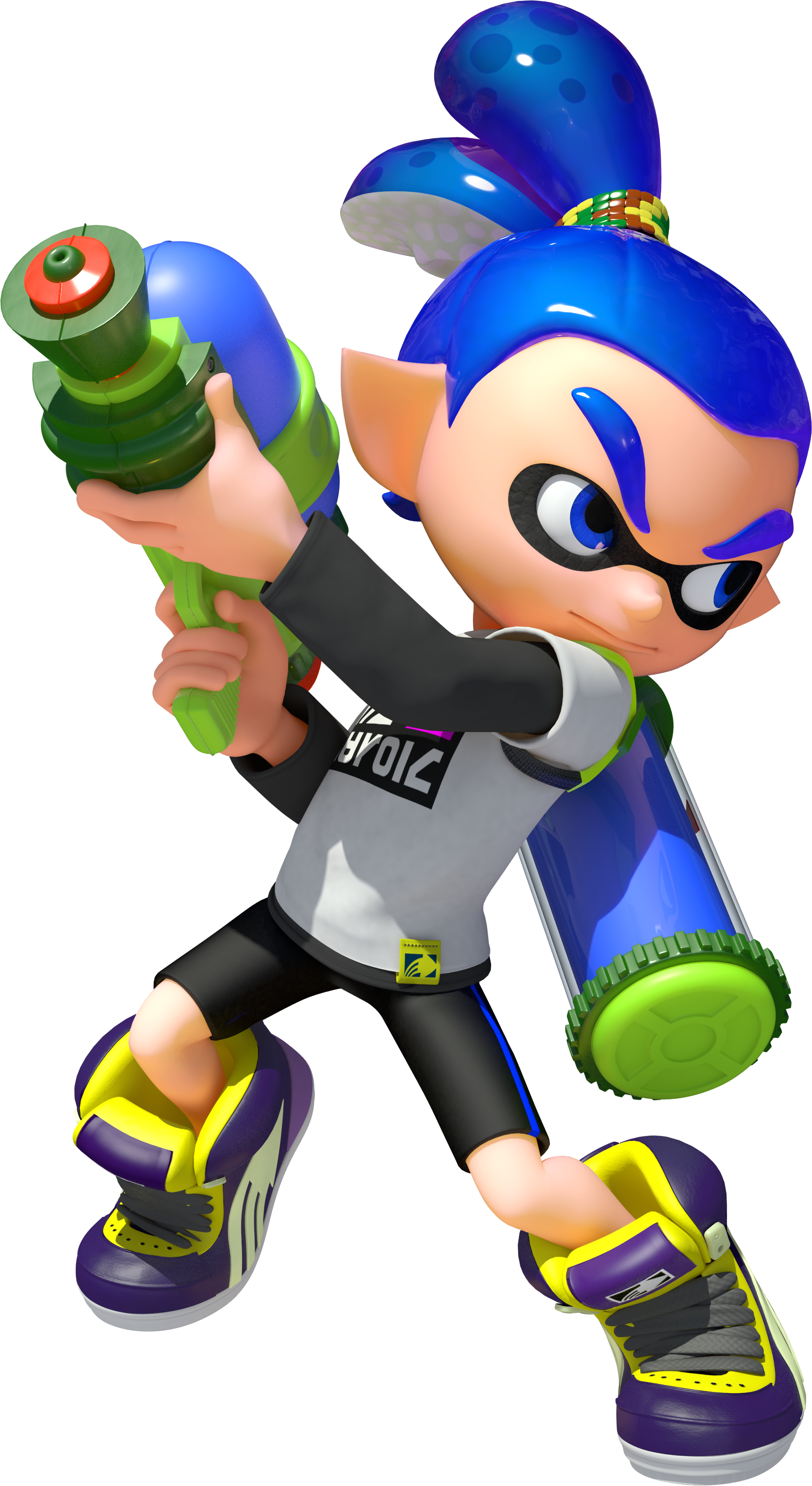 Inkling Boy - Nintendo Amiibo 3 Pack Splatoon Girl Squid (1868x3419), Png Download
