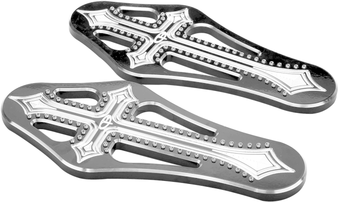 Harley Davidson Png - Precision Billet Darkside Floorboards Black Driver (900x598), Png Download