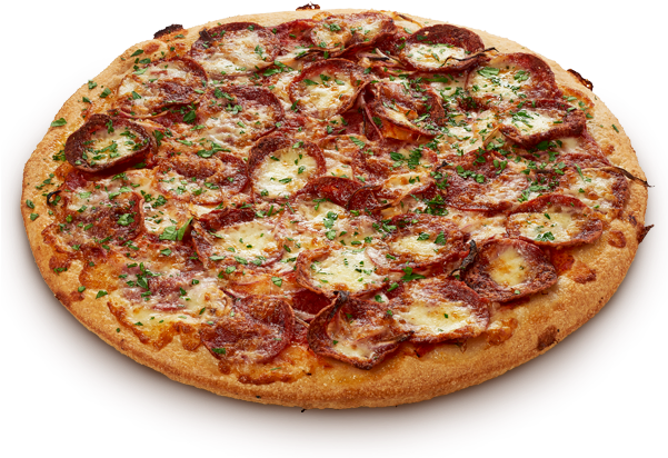 Our Famous Smoked Pepperoni, Spanish Onion, Pizza Sauce - Pizza Corned Beef Png (600x455), Png Download