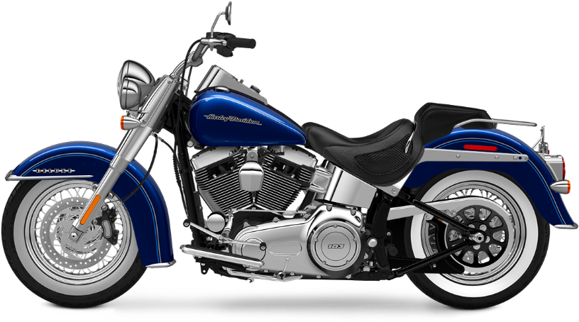 Harley Davidson Heritage Softail Classic 2016 Blue (973x675), Png Download