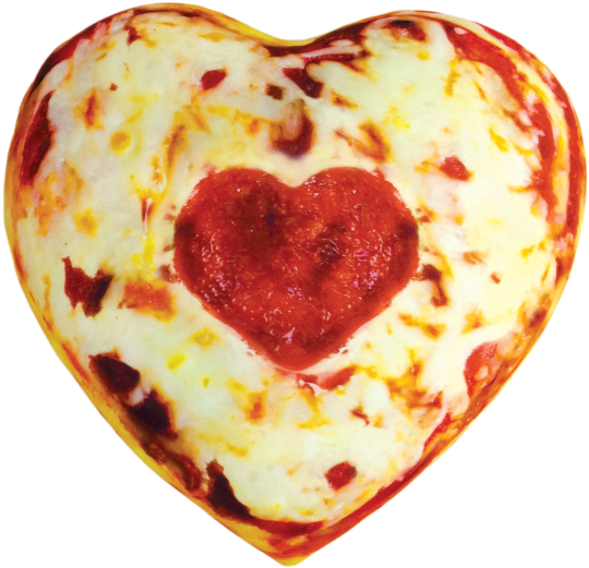 Heart Pizza Microbead Pillow - Heart Pizza (550x550), Png Download