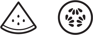 Watermelon & Cucumber Slices - Cucumber (517x246), Png Download