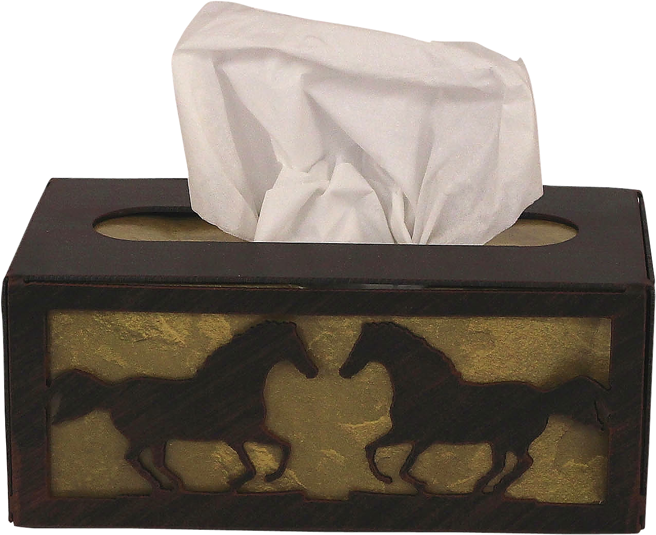 Iron Running Horse Rectangle Tissue Box Cover - Coast Lamp Mfg. Horse Tissue Box Cover (1500x1200), Png Download