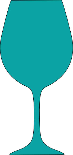Wine Glass Outline Color Clip Art At Clker - Glass (276x588), Png Download