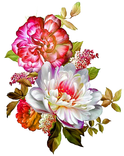 Flower Decaupage (418x600), Png Download
