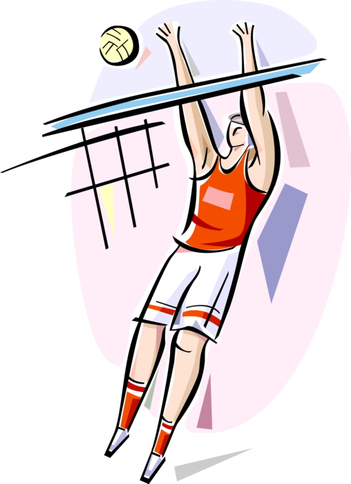 Vector Illustration Of Sport Of Beach Volleyball Player - Volleyball Player (508x700), Png Download