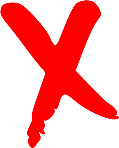 You Never Include New Information In Your Conclusion - X Mark Png (500x500), Png Download