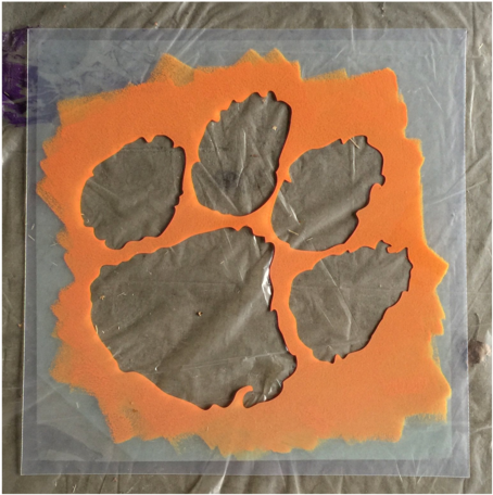 Clemson University Tiger Paw Stencil - Clemson Paw Stencil (600x600), Png Download