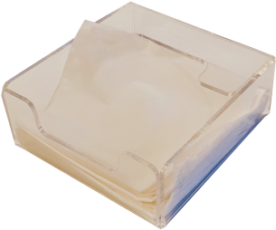 Tissue Box Clear Prspex Slimline Small - Wood (500x500), Png Download