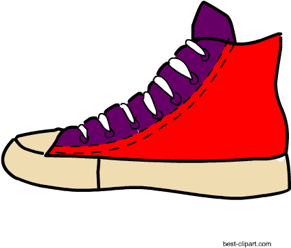 Converse Sports Shoes, Free Clip Art - Clip Art (450x450), Png Download