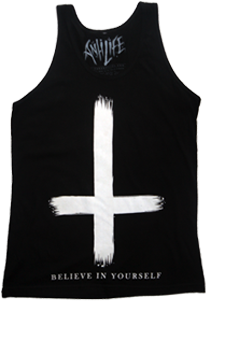 Believe In Yourself Black Tank Top - Active Tank (300x404), Png Download