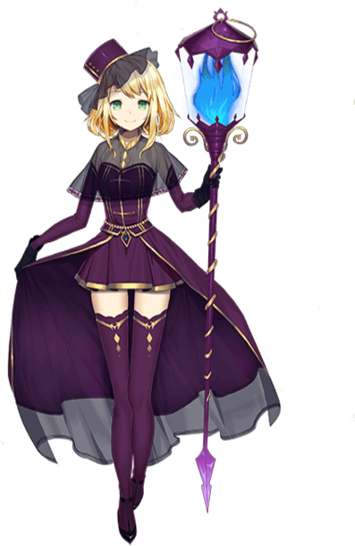 Celina Transparent - Anime Girl With Staff (480x640), Png Download