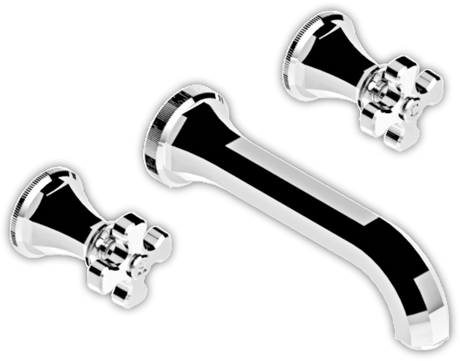 Trim Only For Wall Mounted 3 Hole Basin Mixer - Earrings (1000x1000), Png Download