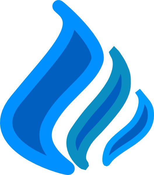 Blue Flame Solid Color6 Clip Art - Blue Flame Clipart (528x599), Png Download