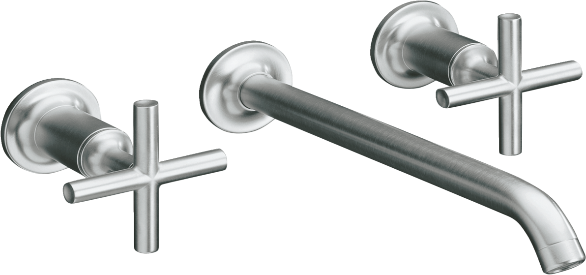 Puristic 3 Hole Wall Mount Washbasin Mixer ® (1201x570), Png Download