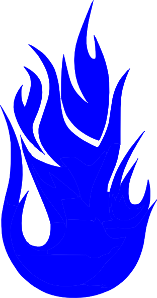 Clip Art At Clker Com Vector Online - Blue Fire Clip Art (312x591), Png Download