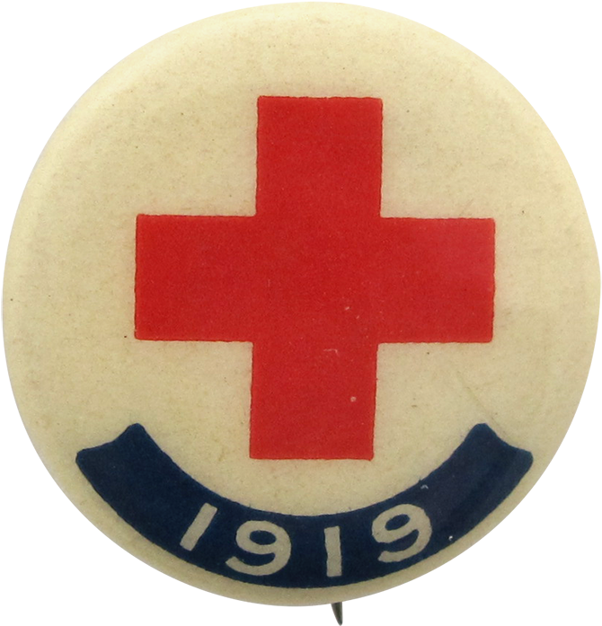 Red Cross 1919 Cause Button Museum - Emblem (1000x988), Png Download