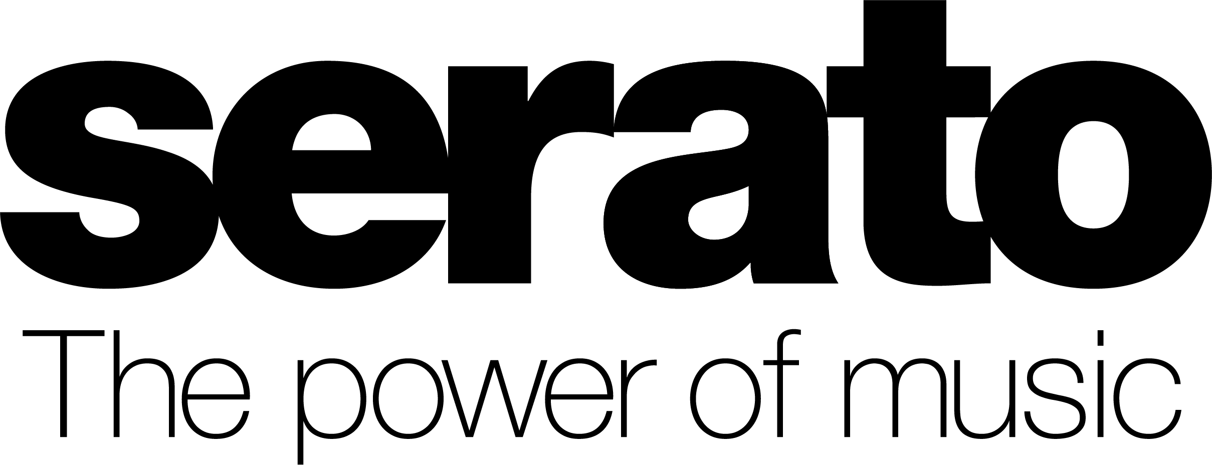 Serato The Power Of Music - Serato Logo Slipmats (pair) - White (2418x928), Png Download