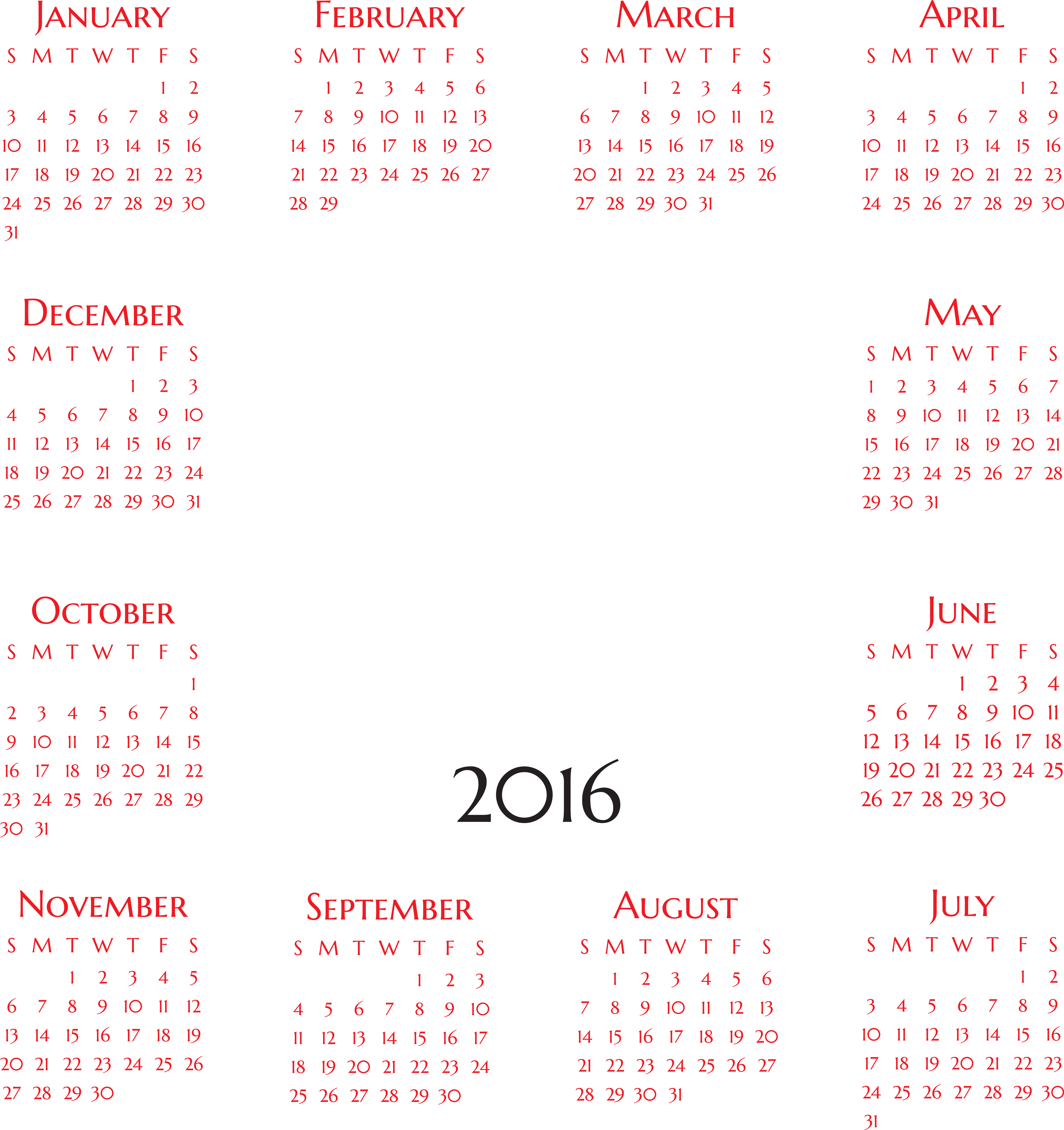 Calendario 2010 Para Imprimir (6015x6385), Png Download