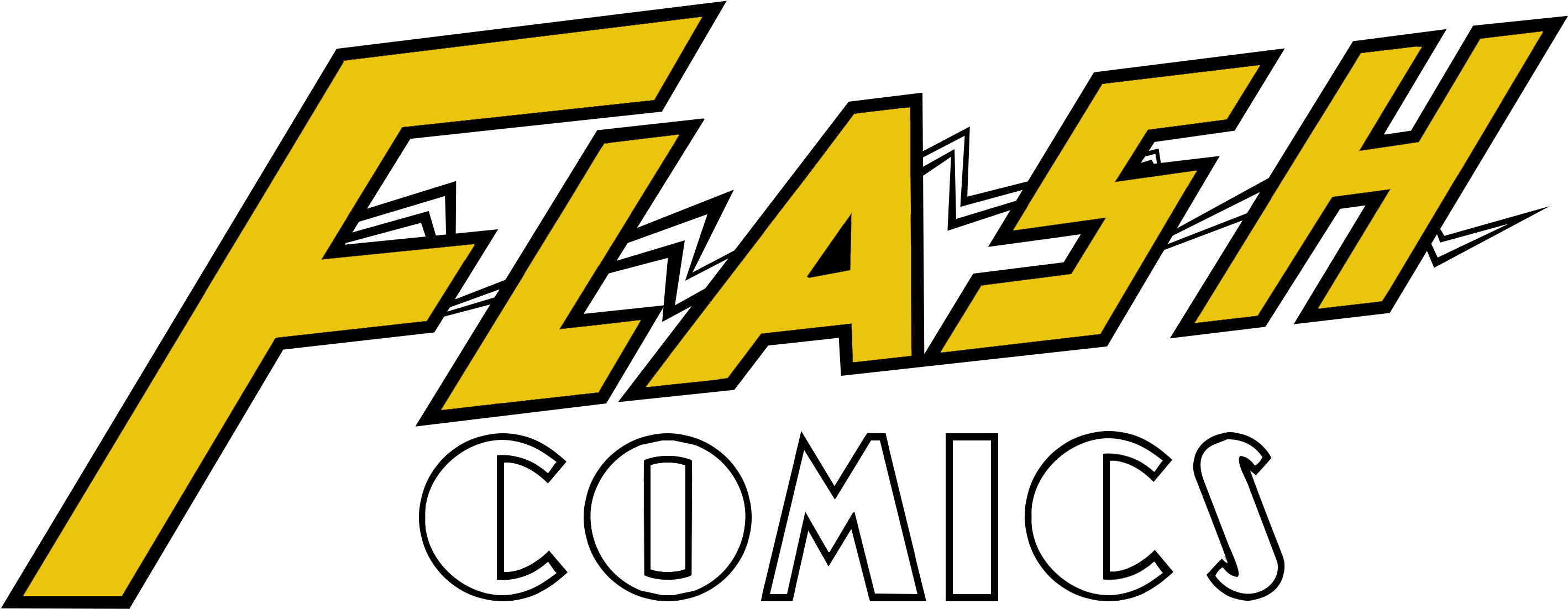 "flash Comics" Logo Recreated With Photoshop - Dc Comics (3000x3000), Png Download