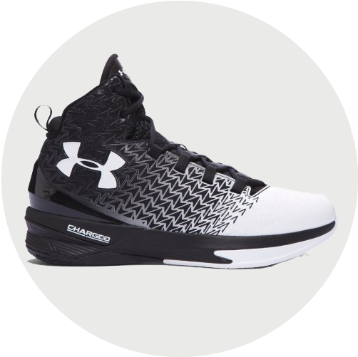 Vollyeball Mens Product Sneaker - Under Armour Black And White Basketball Shoes (563x521), Png Download