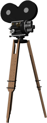 Old Film Camera - Old Film Camera On Tripod (700x525), Png Download