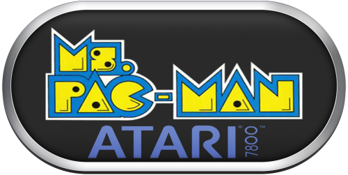 Atari 7800 Silver Ring Clear Game Logo Set - Label (500x251), Png Download