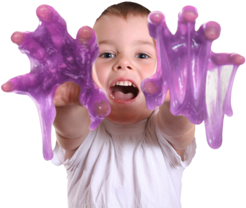 Mad Science Camp - Children With Slime (400x327), Png Download