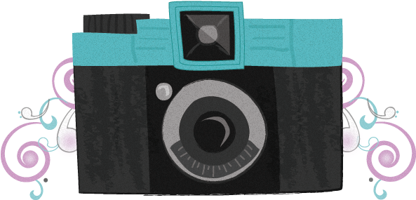 Axe's - Vintage Blue Camera Png (600x300), Png Download