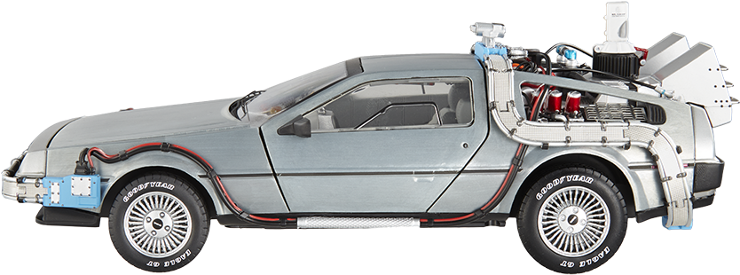 Mtbcj97lg Delorean1 Delorean2 - Hot Wheels Elite 1 18 Back (900x351), Png Download