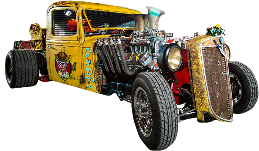 Movie And Tv Star Tribute Cars Coming To The Auto Show, - Clown Car (1061x656), Png Download
