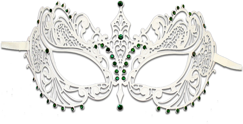 White Masquerade Mask Png Clip Art Transparent - White Masquerade Mask Png (1001x562), Png Download