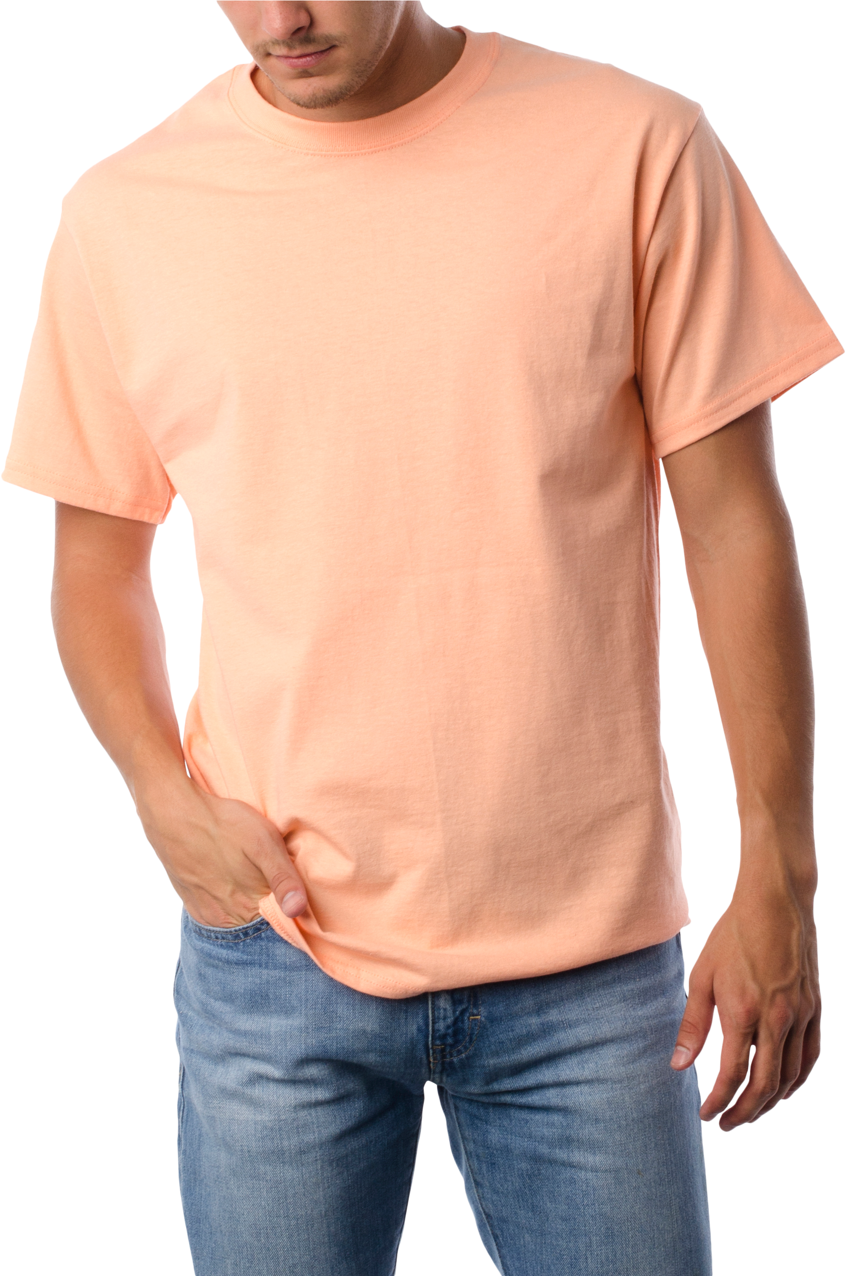 Tagless Short Sleeve T-shirt - Pocket (2358x2594), Png Download