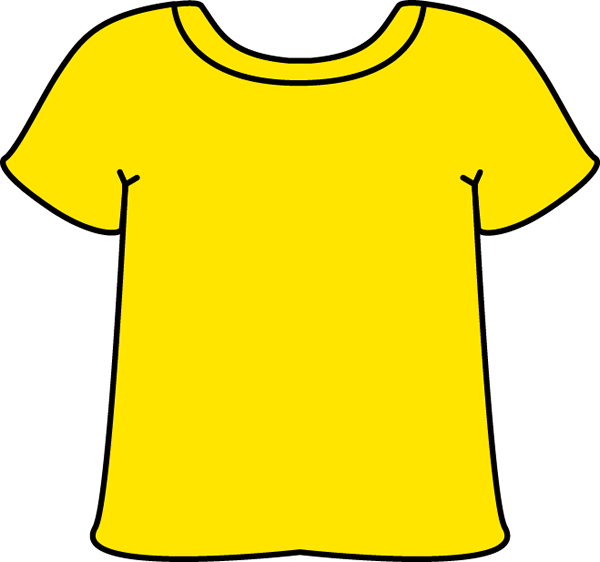 Yellow Tshirt Clip Art - Yellow T Shirt Clipart (600x562), Png Download