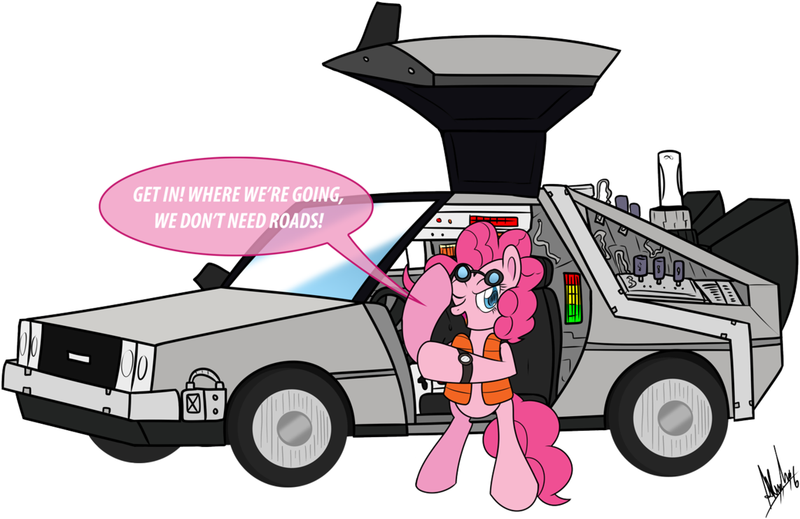 Anirichie-art, Back To The Future, Crossover, Delorean, - Van (1280x828), Png Download