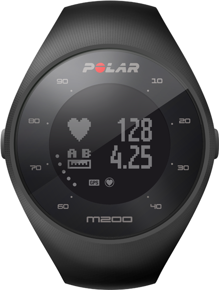 Polar M200 Heart Rate Monitor, Black - Polar M200 - Gps Sports Watch - Red (600x600), Png Download
