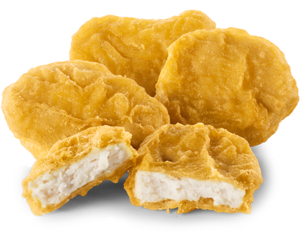 Mcdonalds Nuggets Png Svg Black And White Library - Chicken Nuggets Happy Meal (444x507), Png Download