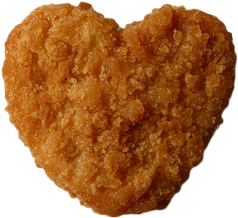 Objectheart Shaped Chicken Nugget - Chicken Nugget Png (900x675), Png Download