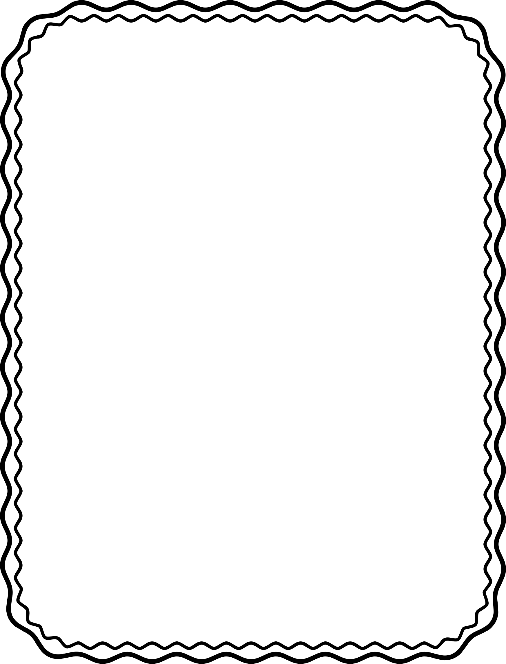 Border 9 By @arvin61r58, Sine Wave Style Border, On - Wave Border Black And White (1746x2292), Png Download