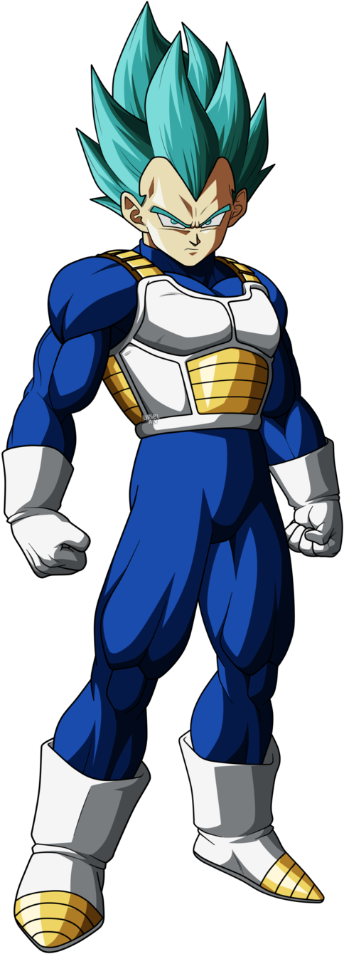 Vegeta Fighterz By Urielalv-dbvhlj5 - Vegeta Ssgss Dragon Ball Fighterz (583x1370), Png Download