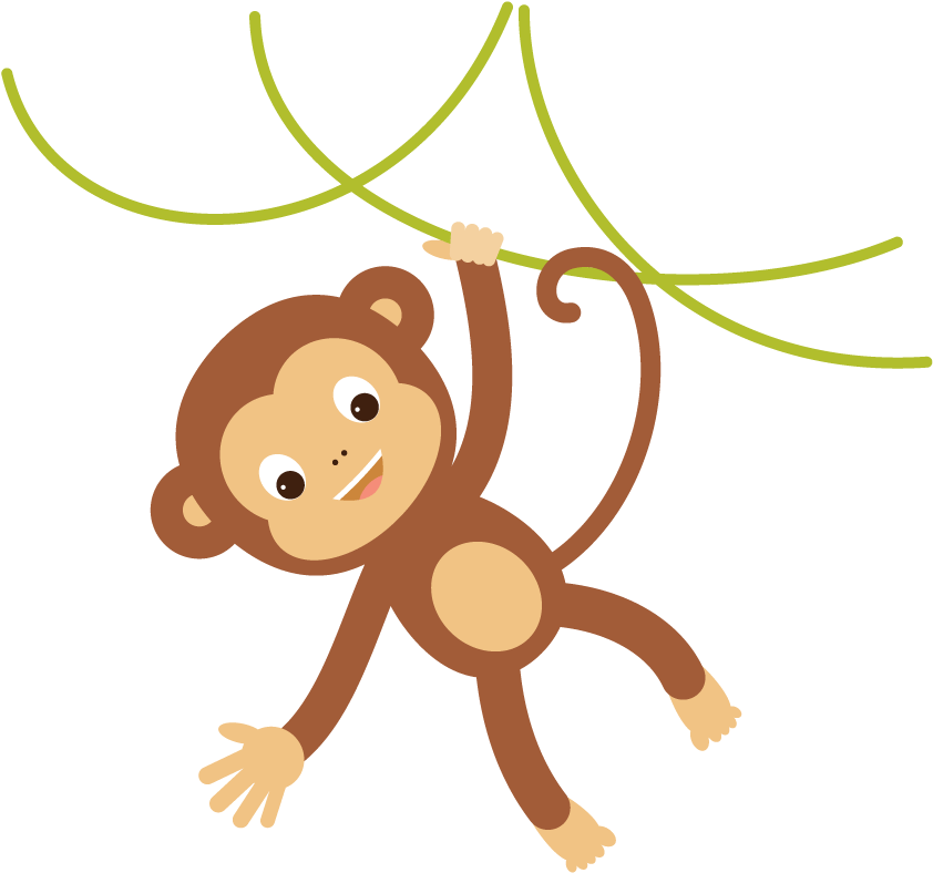 Monkey Cartoon Png Clipart Library - Complex Animal Adobe Illustrator (850x850), Png Download