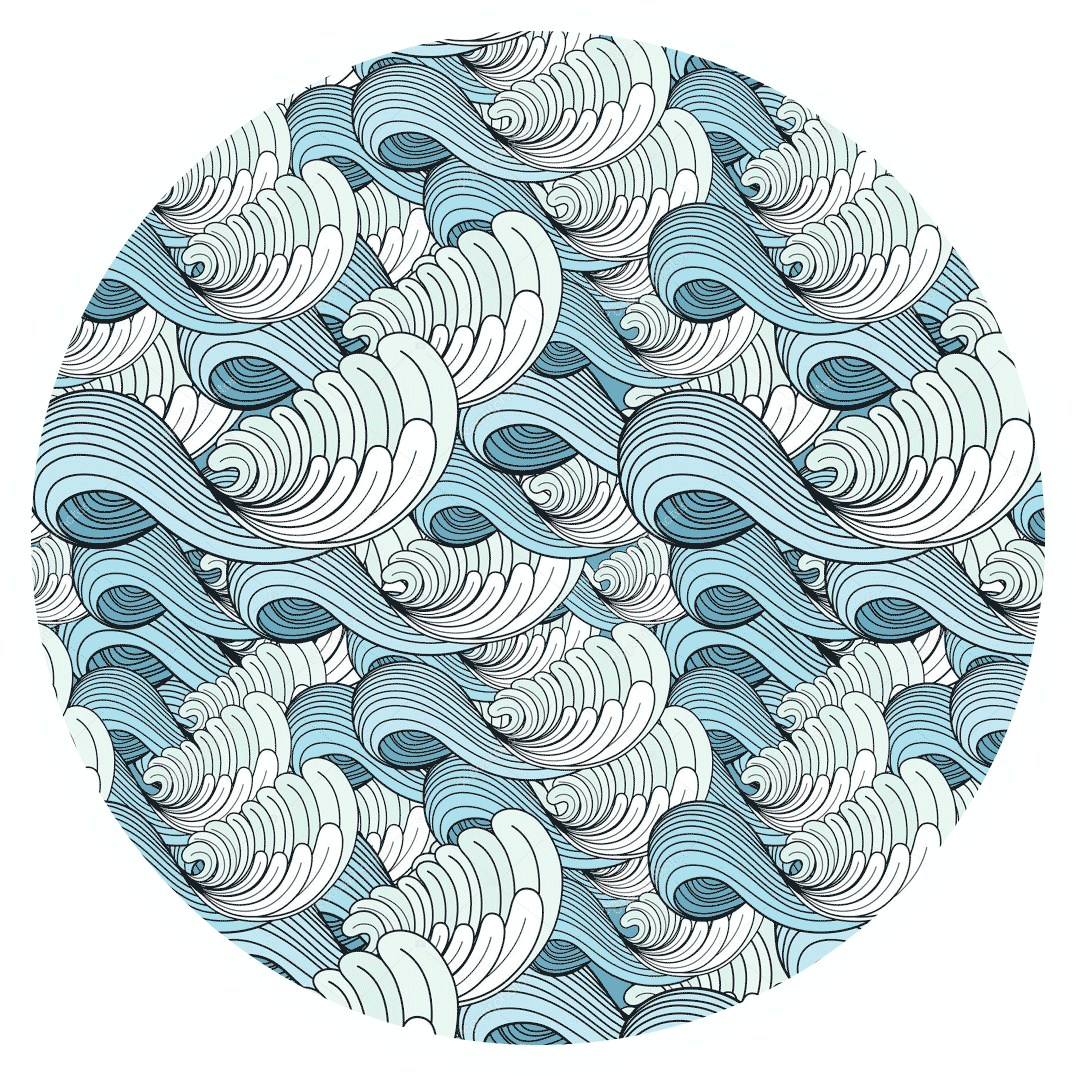Wave - Ocean Waves Throw Blanket (1076x1076), Png Download