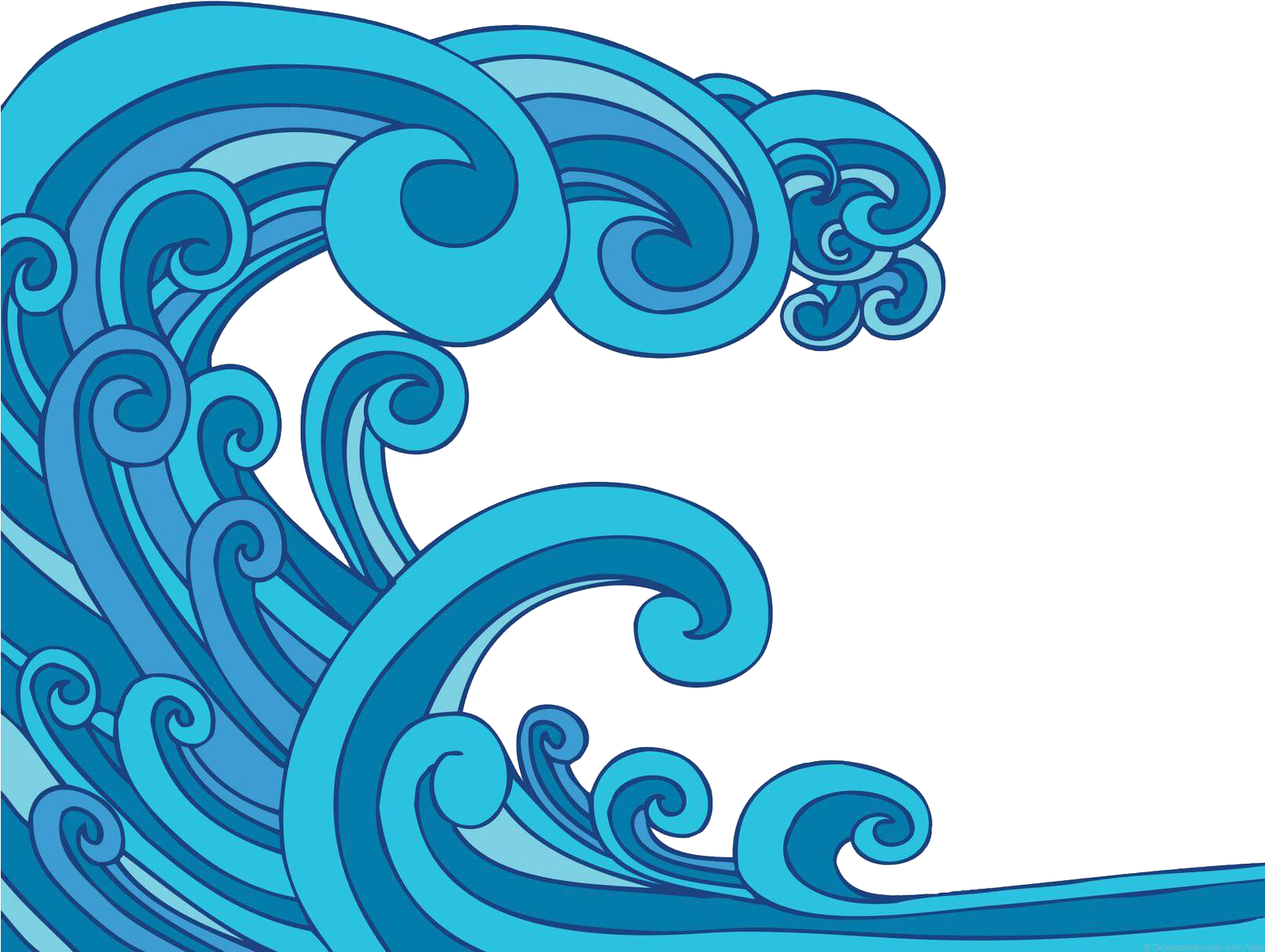Tsunami Wave Clipart (1615x1238), Png Download