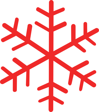 Red Snowflake Clipart - Red Snowflake Clipart Free (400x453), Png Download