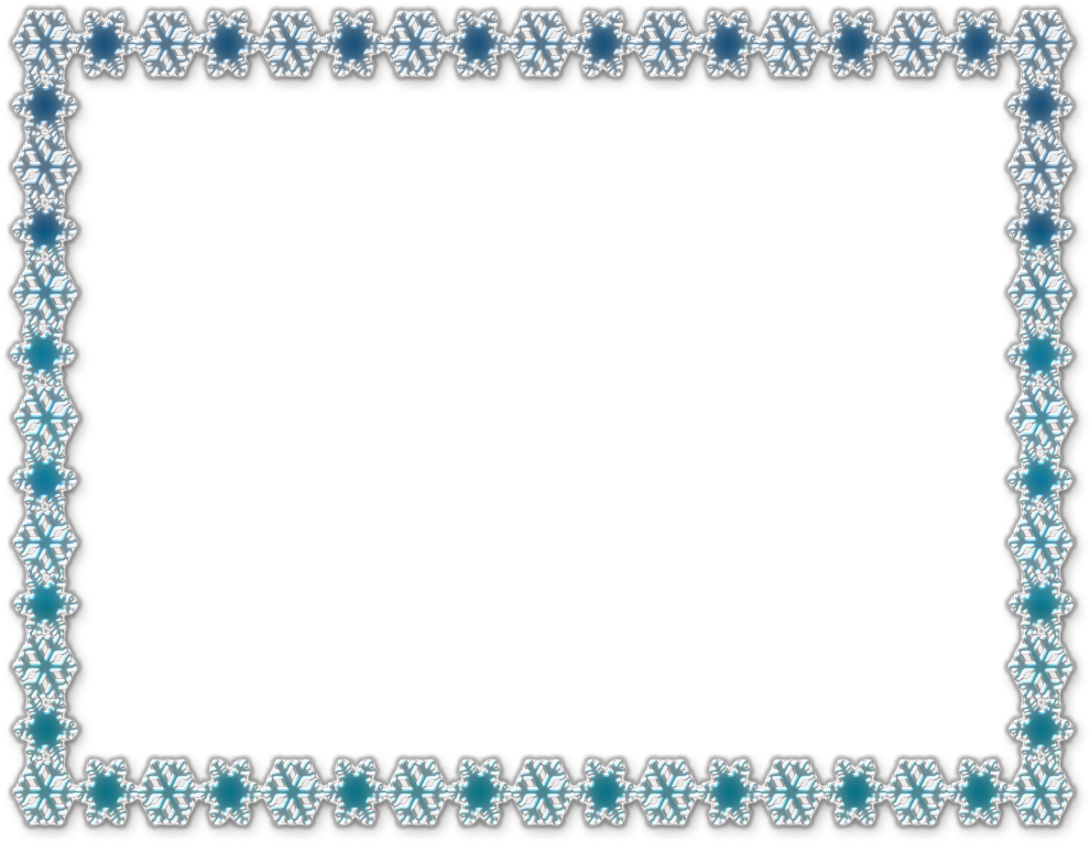 The Gallery For > Snowflake Corner Border Snowflake - Picture Frame (1024x768), Png Download
