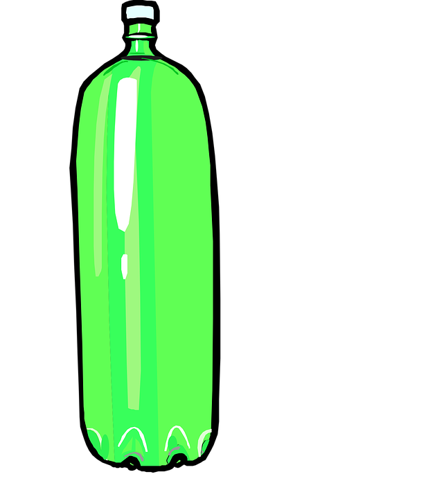 Image Free Library Plastic Bottles Free On Dumielauxepices - Green Plastic Bottle Clipart (618x720), Png Download