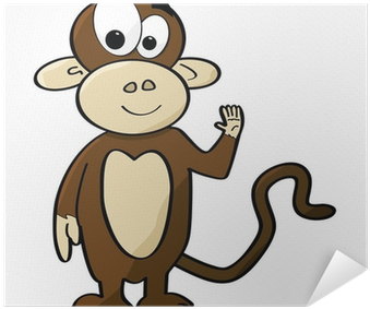 Cute Monkey Cartoon (400x400), Png Download