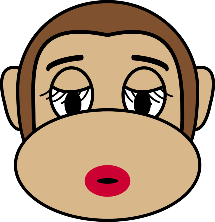Ape Chimpanzee Primate Monkey Cartoon - Monkey Emoji (726x750), Png Download