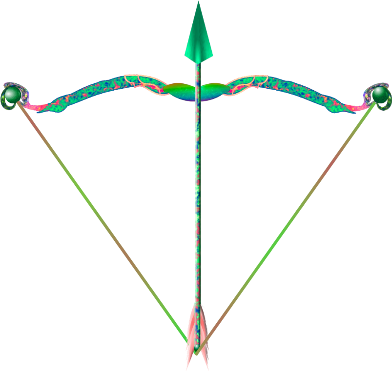 Magical Bow And Arrow - Girly Bow And Arrow (840x783), Png Download