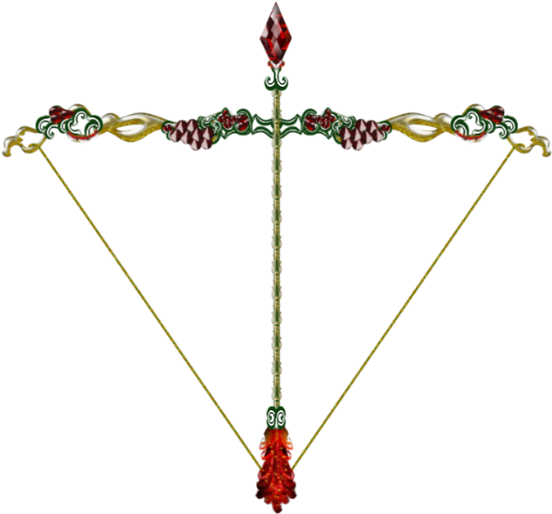 The Bows And Arrows Are Inspiration From Video Games - Bow And Arrow Drawing (640x586), Png Download